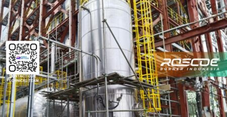 Engineering dan Fabrikasi Vertical Stainless Steel Storage Tank oleh PT Roscoe Burner Indonesia